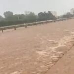 El caos circulatorio se apodera de La Manga tras una tromba de 80 l/m2 en una hora