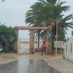 Precaución en la autovía RM-12 por acumulación de agua junto al camping Caravaning