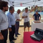 Balizan unos 60 metros de la playa Galúa y Pedrucho Sur de La Manga por fuertes corrientes y se prohíbe el baño