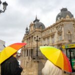 La Aemet mantiene aviso por lluvia en Cartagena este domingo y durante la madrugada del lunes